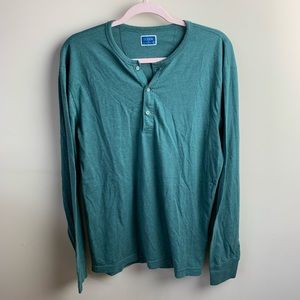 J Crew long sleeve jersey henley #6590